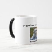 Welpen-Liebe führt Sie… zum Leben eines Hundes! Verwandlungstasse (Vorderseite Links)