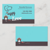 Welpen-Liebe-Hundesitzende Geschäfts-Karten Visitenkarte (Vorne/Hinten)