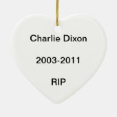 Welpen-Liebe Keramikornament (Hinten)