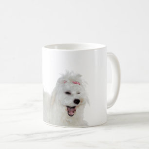 Welpen Liebe Niedlich maltesischer Hund Kaffeetasse