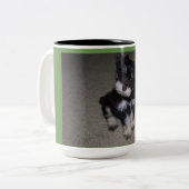 Welpen-Liebe-Tasse Zweifarbige Tasse (Vorderseite Links)