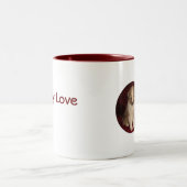 Welpen-Liebe-Tasse Zweifarbige Tasse (Mittel)