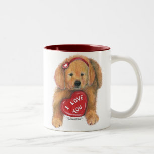 Welpen-Liebe-Tasse Zweifarbige Tasse