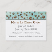 "Welpen-Liebe," Visitenkarte (Rückseite)