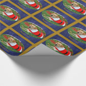 Welpen-Liebe - Welpe in Sankt-Ausstattung Geschenkpapier (Ecke)