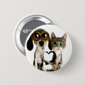 Welpen-Liebefrieden Button (Vorne & Hinten)