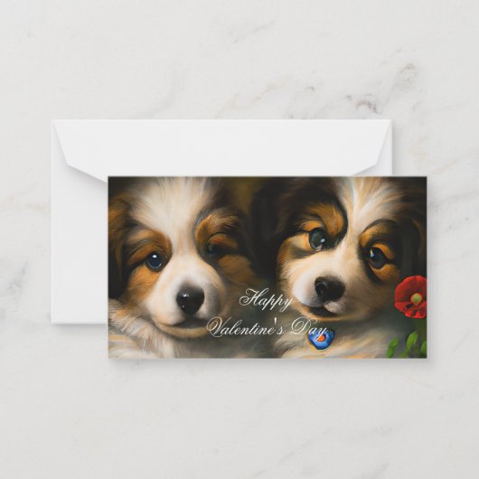 Welpen lieben mitteilungskarte (Vorderseite)