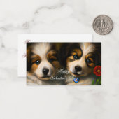 Welpen lieben mitteilungskarte (Vorderseite/Rückseite Beispiel)