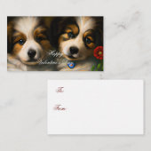 Welpen lieben mitteilungskarte (Vorne/Hinten)