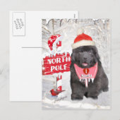 Welpen-Lieben Santa Cards Feiertagspostkarte (Vorne/Hinten)