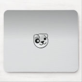 Welpen-Linux-Grau Mousepad (Vorne)