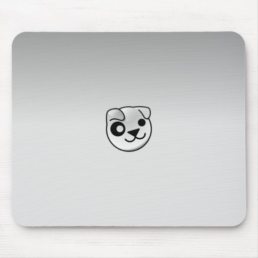 Welpen-Linux-Grau Mousepad (Vorne)