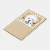 Welpen-Malerei Lhasas Apso - niedliche Post-it Klebezettel (angewinkelt)
