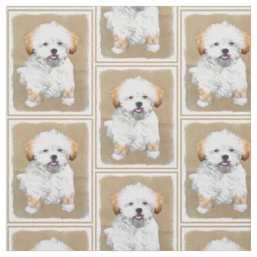 Welpen-Malerei Lhasas Apso - niedliche Stoff (Muster)
