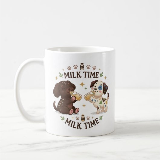 Welpen Milchstunde Kaffeetasse (Links)