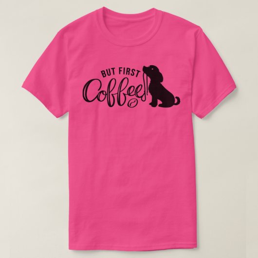 Welpen mit Leder, weißer Hintergrund T-Shirt (Design vorne)