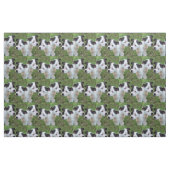 Welpen mit schwarzem und weißem Sternenhimmel Stoff (Fat Quarter (45,7 x 55,9 cm))