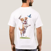 Welpen mit Vögeln, T - Shirt (Rückseite)