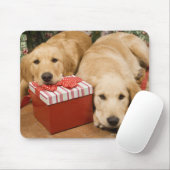 Welpen mit Weihnachtsgeschenk Mousepad (Mit Mouse)