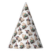 Welpen-Möpse| strebendes Unicorn-Muster Partyhütchen (Links)