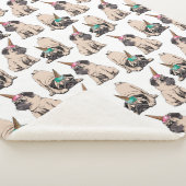 Welpen-Möpse| strebendes Unicorn-Muster Sherpadecke (3/4)