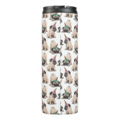 Welpen-Möpse| strebendes Unicorn-Muster Thermosbecher (Rückseite)