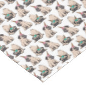 Welpen-Möpse| strebendes Unicorn-Muster Tischdecke (Schrägansicht)