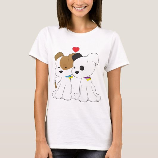 Welpen-Paare T-Shirt (Vorderseite)