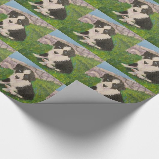 Welpen-Packpapier Geschenkpapier (Ecke)