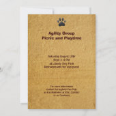 Welpen-Party-Hundeereignis-kundenspezifisches Einladung (Rückseite)