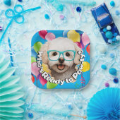 Welpen-Party-Teller | Blue Balloon Party Pappteller (Party)
