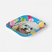 Welpen-Party-Teller | Blue Balloon Party Pappteller (Gewinkelt)