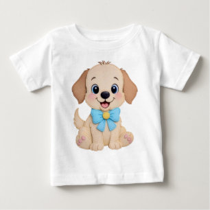 Welpen-Patchwork Baby T-shirt
