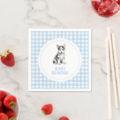 Welpen-Plaid-Geburtstag im Prepper-Stil Serviette (Beispiel)