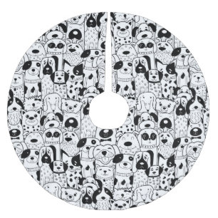 Welpen Polyester Weihnachtsbaumdecke