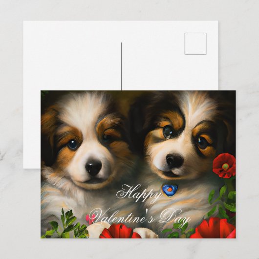 Welpen Postkarte (Vorne/Hinten)