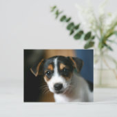 Welpen-Postkarte - Jack-Russell-Terrier Postkarte (Stehend Vorderseite)
