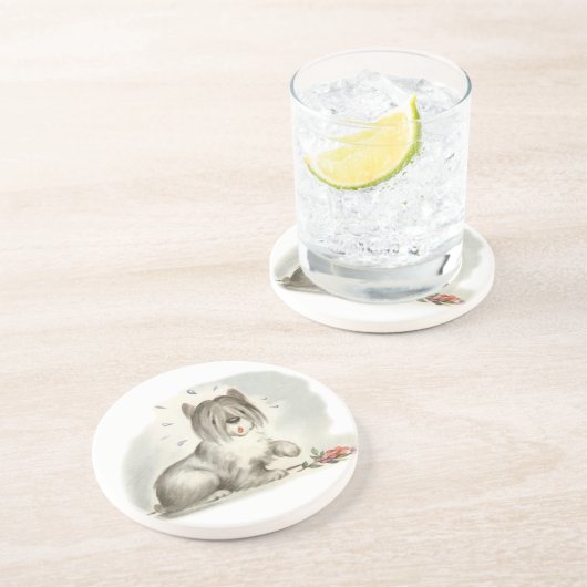 welpen sandstein untersetzer (Seite)