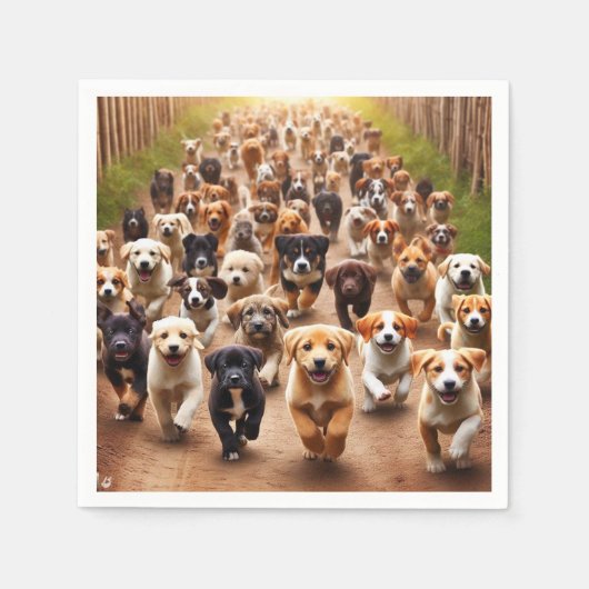 Welpen Serviette (Vorderseite)