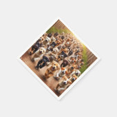 Welpen Serviette (Ecke)