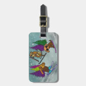 Welpen-Ski-Ferien Gepäckanhänger (Vorderseite vertikal)