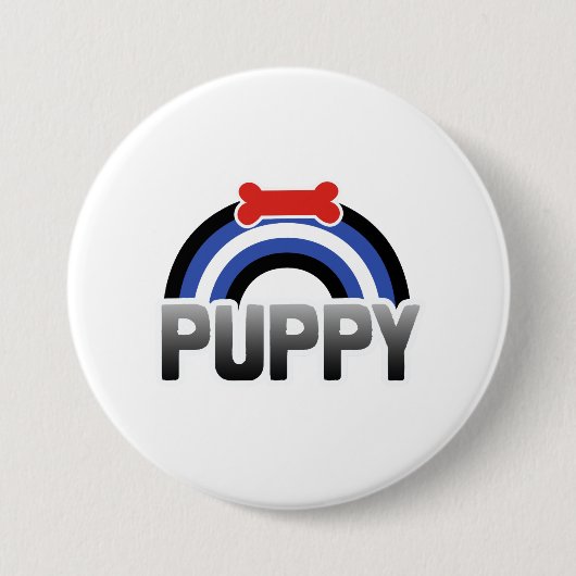 Welpen-Spiel-Stolz Button (Vorderseite)
