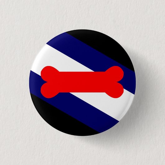 Welpen-Spiel-Stolz-Flagge klein, 1 ¼" runder Knopf Button (Vorderseite)