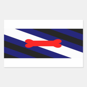 Welpen-Spiel-Stolz-Flaggen-Rechteck-Aufkleber Rechteckiger Aufkleber