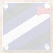 Welpen-Spiel-Stolz Glasuntersetzer (Rückseite)