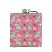 Welpen, Sterne und Blume Flachmann (Rückseite)