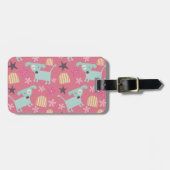 Welpen, Sterne und Blume Gepäckanhänger (Vorderseite horizontal)