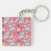 Welpen, Sterne und Blume Schlüsselanhänger (Rückseite)