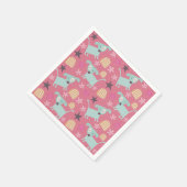 Welpen, Sterne und Blume Serviette (Ecke)