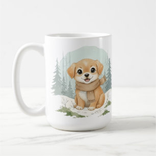 Welpen-Tasse, Wasserfarben-Hunde-Geschenk, gemütli Kaffeetasse